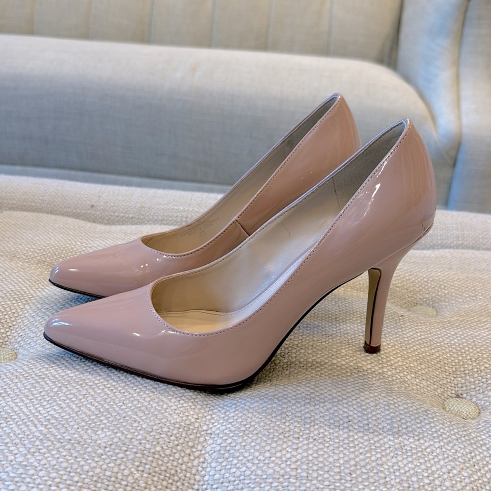 Nine West Blush Nude Patent Leather Heels